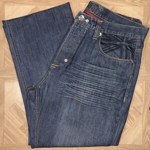 Size 40x35 - Coogi VTG Y2K Wide Leg Medium Wash Denim Jeans